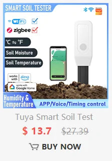 Tuya Smart Bluetooth Air Quality Monitor 3-in-1, APP/Voice Remote Control CO2 Detector with Temperature Humidity Sensor