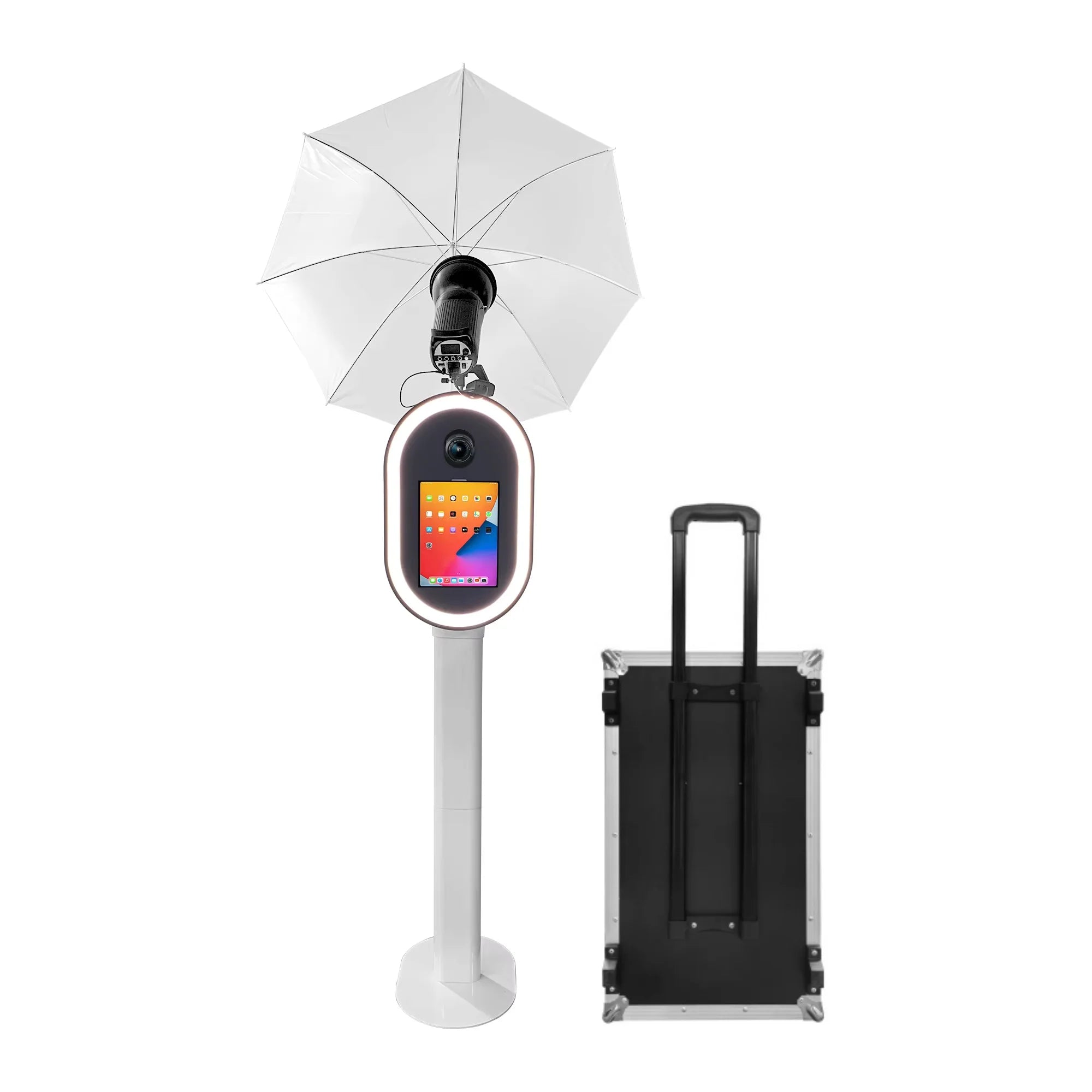 Oval Salsa iPad  Photo Booth Machine Quick Assembly DSLR Photobooth With Printer Cover And Stand Optional iPad Selfie Photobooth