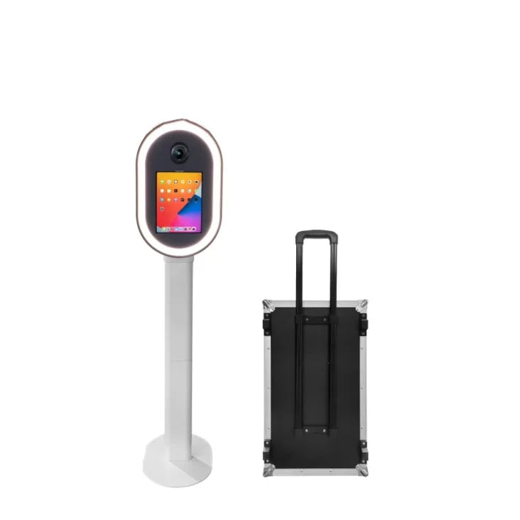 Oval Salsa iPad  Photo Booth Machine Quick Assembly DSLR Photobooth With Printer Cover And Stand Optional iPad Selfie Photobooth