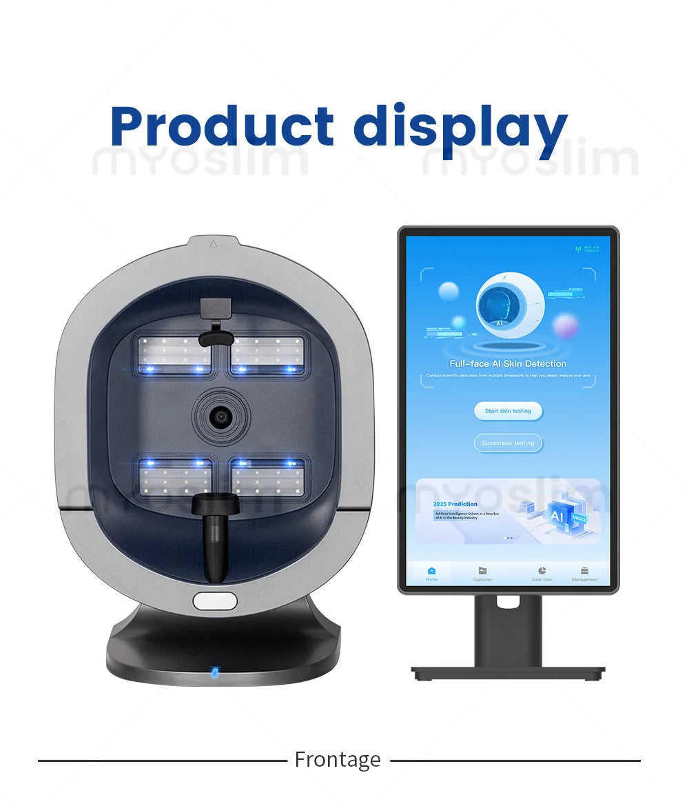 Upgraded X5 3D Ai Skin Image Analyzer High Definition Pixels Whole Facial Scanning Multi Spectrum Moisture Scalp Detection