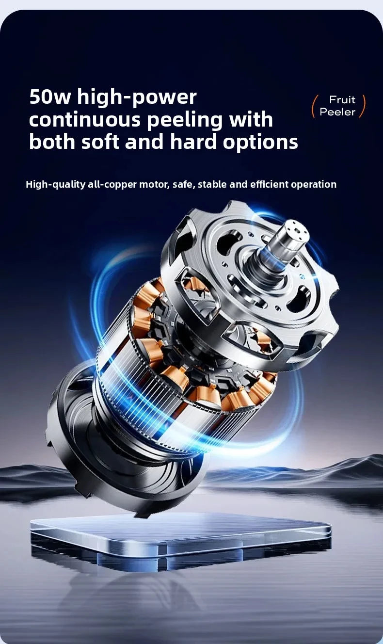 New Automatic Fruit Peeler Machine Wireless Portable for Plum Peach and Grape Fast Easy Home Kitchen Gadget